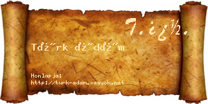 Türk Ádám névjegykártya